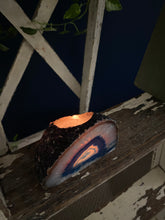Load image into Gallery viewer, Teal Agate tea light Candle Holder 6