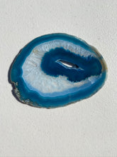 Load image into Gallery viewer, Teal polished Agate Slice drink coasters - set of 4 TCMD0005