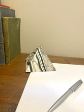 Load image into Gallery viewer, Zebra Calcite pyramid, paper weight or unique display piece - Large