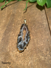 Load image into Gallery viewer, Natural Agate Geode pendant with Gold Electroplating - necklace