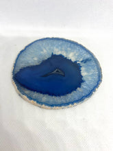 Load image into Gallery viewer, polished blue agate slice drink coasters - set of 4