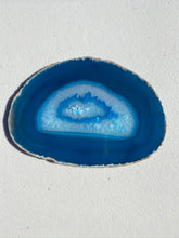 Load image into Gallery viewer, polished teal agate slice drink coasters - set of 4 TCMD0001