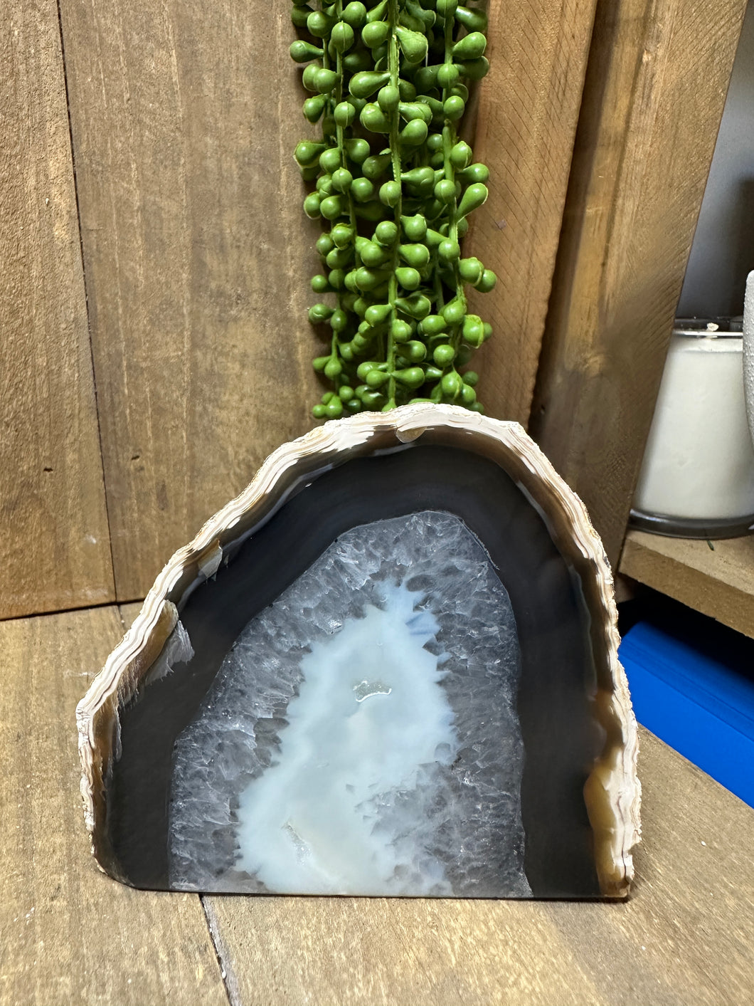 Natural Agate end - natural stone paper weight - home decor or unique office display