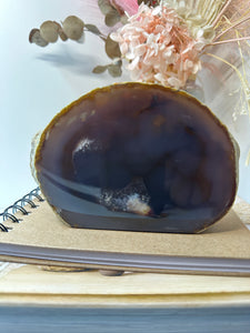 Natural Agate end - natural stone paper weight - home decor or unique office display