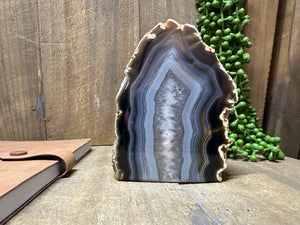 Natural Agate end - natural stone paper weight - home decor or unique office display