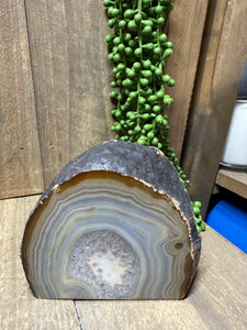 Natural Agate end - natural stone paper weight - home decor or unique office display