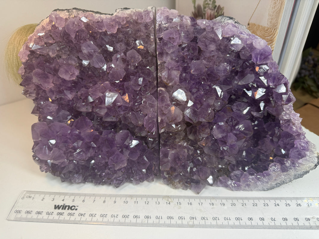 Natural Amethyst Crystal Bookends – Brazilian Amethyst