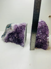 Load image into Gallery viewer, Amethyst Crystal cluster bookends