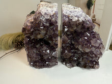 Load image into Gallery viewer, Natural Amethyst Crystal Bookends – Brazilian Amethyst