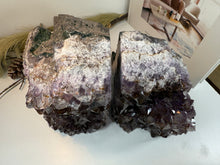 Load image into Gallery viewer, Natural Amethyst Crystal Bookends – Brazilian Amethyst