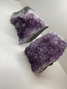 Amethyst Crystal cluster bookends