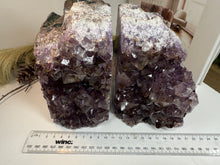 Load image into Gallery viewer, Natural Amethyst Crystal Bookends – Brazilian Amethyst