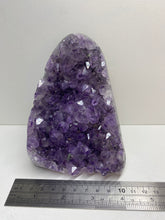 Load image into Gallery viewer, Amethyst Crystal cluster with flat base