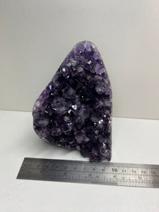 Amethyst Crystal cluster with flat base