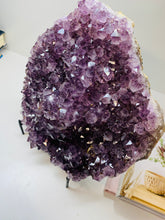 Load image into Gallery viewer, Amethyst Crystal cluster with removable display stand