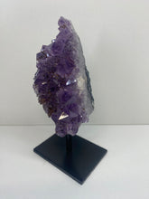 Load image into Gallery viewer, Amethyst Crystal on black display stand