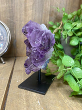 Load image into Gallery viewer, Amethyst Crystal on black display stand