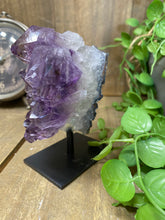 Load image into Gallery viewer, Amethyst Crystal on black display stand