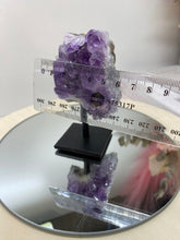 Load image into Gallery viewer, Amethyst Crystal on black display stand