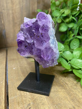 Load image into Gallery viewer, Amethyst Crystal on black display stand