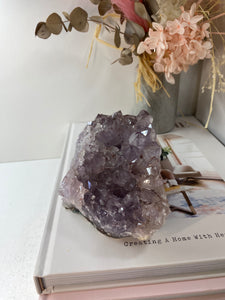 Amethyst Crystal tea light candle holder