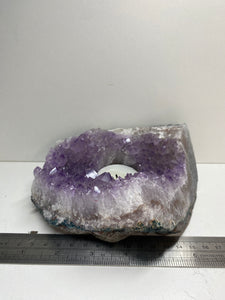 Amethyst Crystal tea light candle holder