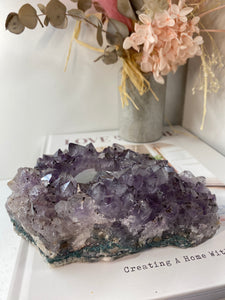 Amethyst Crystal tea light candle holder