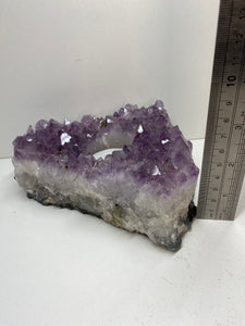 Amethyst Crystal tea light candle holder