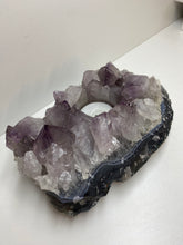 Load image into Gallery viewer, Amethyst Crystal tea light candle holder