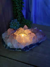 Load image into Gallery viewer, Amethyst Crystal tea light candle holder