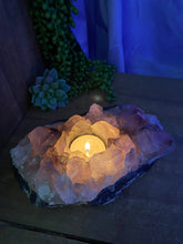 Load image into Gallery viewer, Amethyst Crystal tea light candle holder