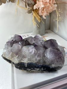 Amethyst Crystal tea light candle holder