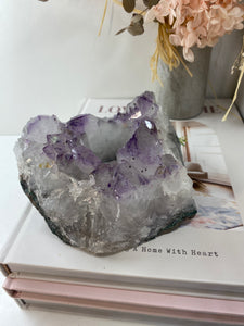 Amethyst Crystal tea light candle holder