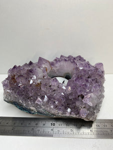 Amethyst Crystal tea light candle holder