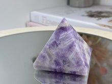 Load image into Gallery viewer, Amethyst pyramid - paper weight or unique display piece