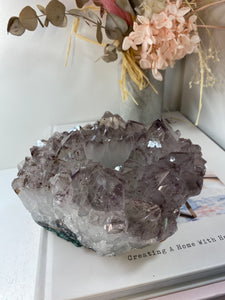 Amethyst Crystal tea light candle holder