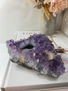 Amethyst Crystal tea light candle holder