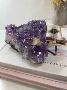 Amethyst Crystal tea light candle holder