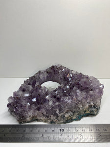 Amethyst Crystal tea light candle holder