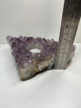 Load image into Gallery viewer, Amethyst Crystal tea light candle holder