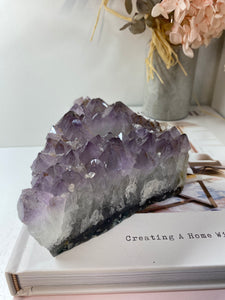 Amethyst Crystal tea light candle holder