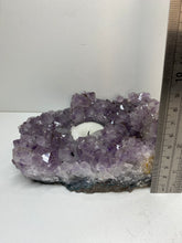 Load image into Gallery viewer, Amethyst Crystal tea light candle holder