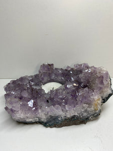 Amethyst Crystal tea light candle holder