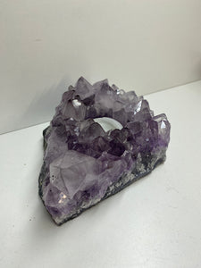 Amethyst Crystal tea light candle holder