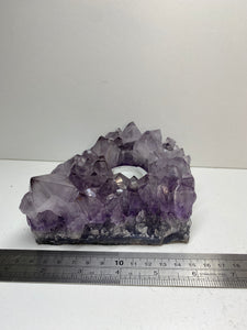 Amethyst Crystal tea light candle holder