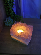 Load image into Gallery viewer, Amethyst Crystal tea light candle holder