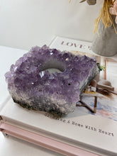 Load image into Gallery viewer, Amethyst Crystal tea light candle holder