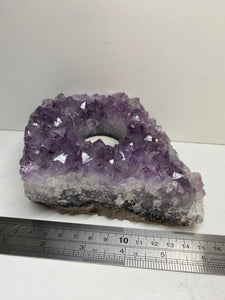 Amethyst Crystal tea light candle holder