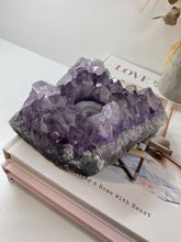 Load image into Gallery viewer, Amethyst Crystal tea light candle holder