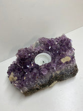 Load image into Gallery viewer, Amethyst Crystal tea light candle holder